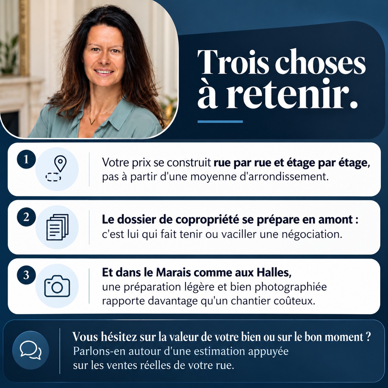 Infographie : les étapes pour vendre son appartement à Paris Centre
